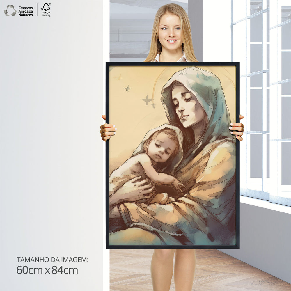 Quadro Individual Relioso O Colo De Santa Maria