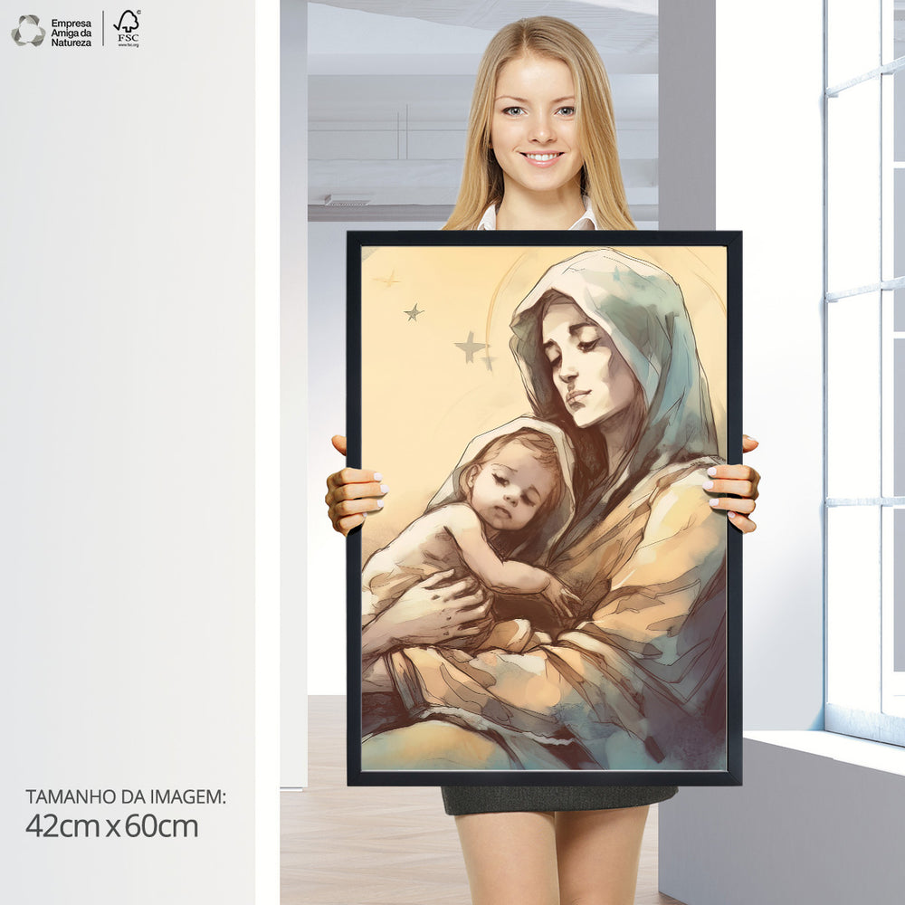 Quadro Individual Relioso O Colo De Santa Maria