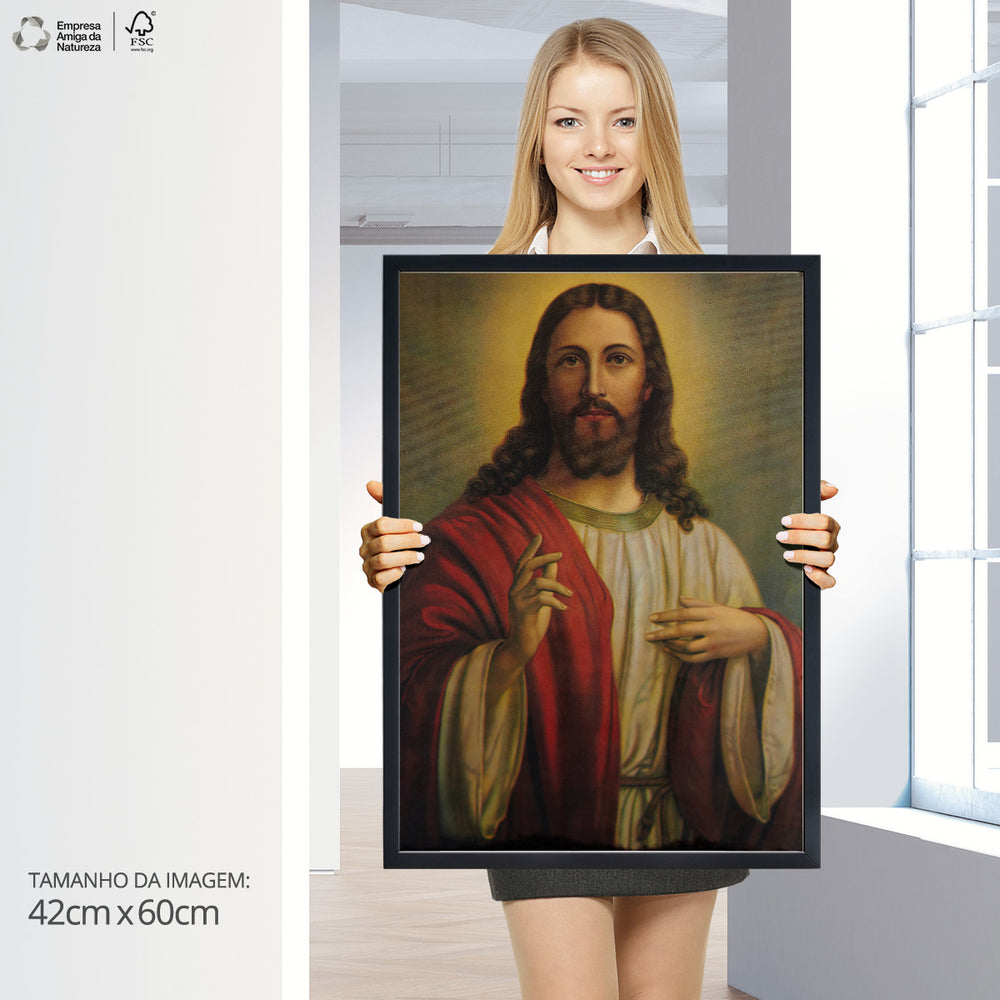 Quadro Individual Relioso Retrato Jesus Cristo