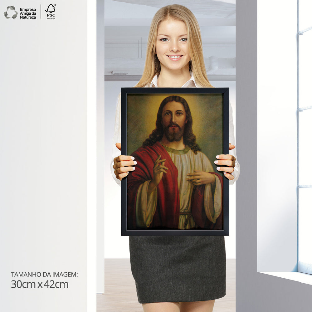 Quadro Individual Relioso Retrato Jesus Cristo