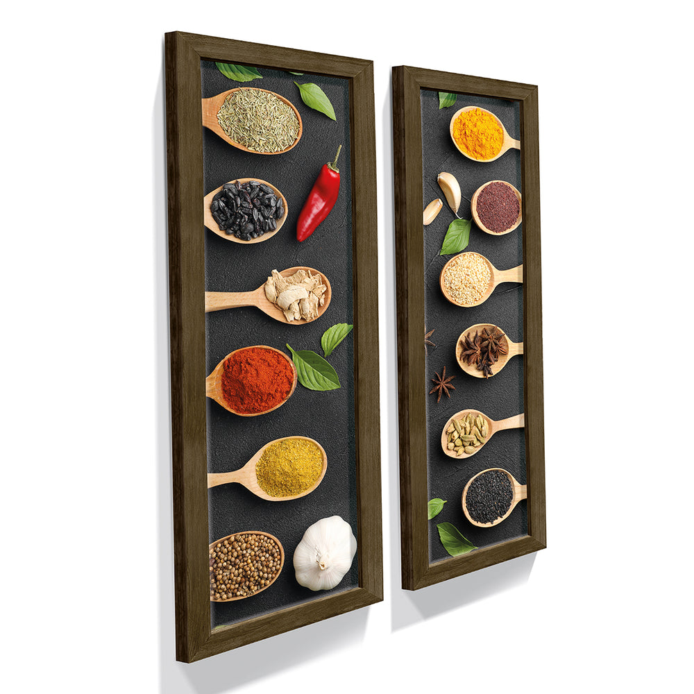 Composição de quadros para cozinha, Temperos Diversos