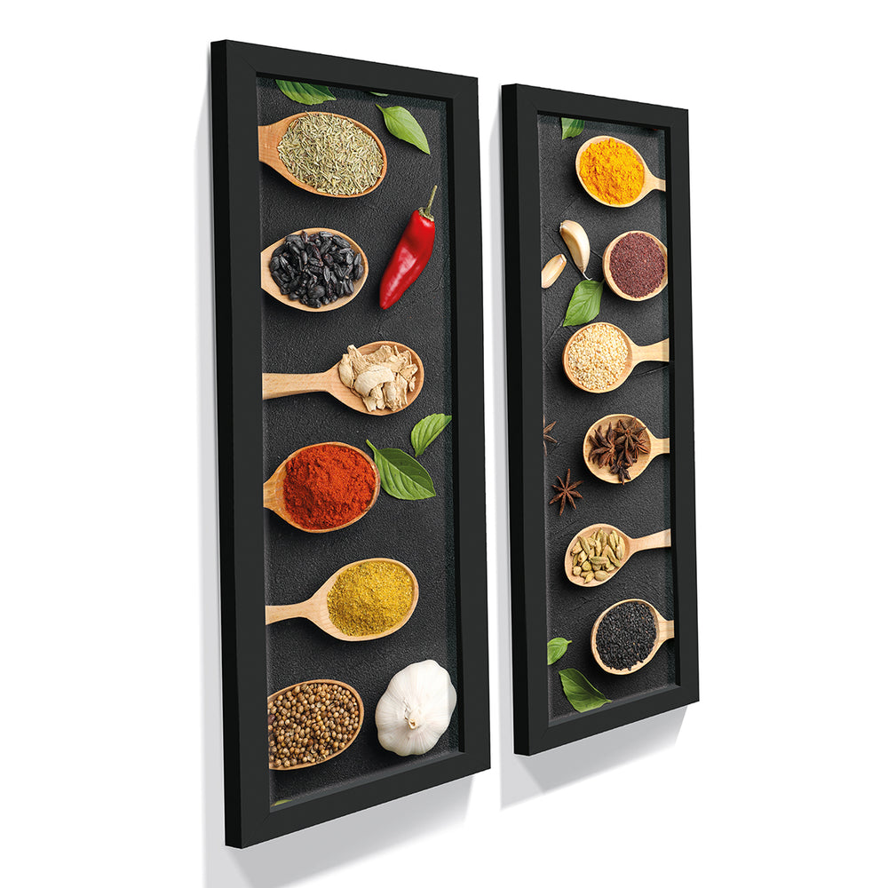 Composição de quadros para cozinha, Temperos Diversos