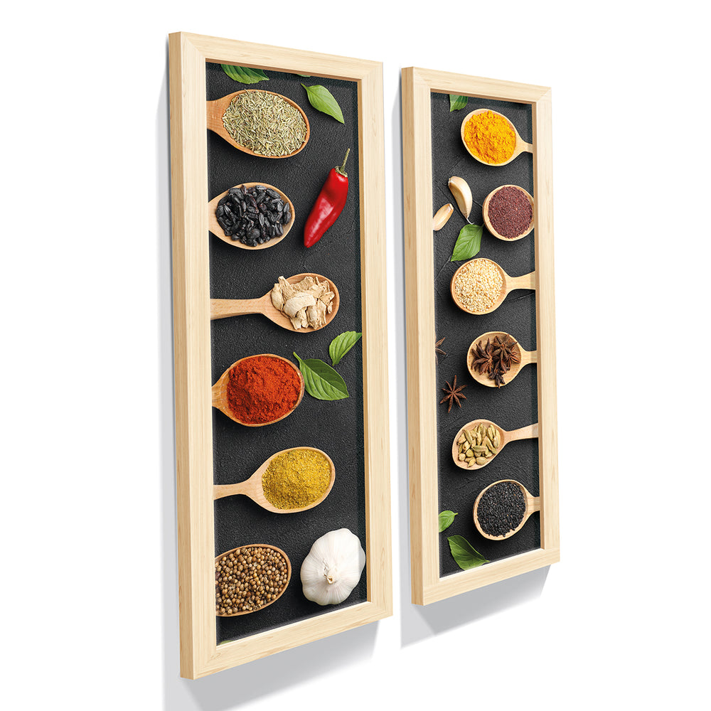 Composição de quadros para cozinha, Temperos Diversos