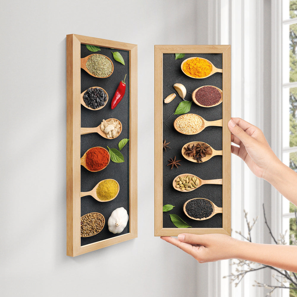 Composição de quadros para cozinha, Temperos Diversos