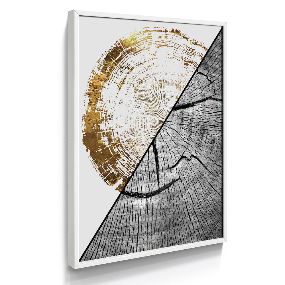 Quadro Abstrato Preto & Dourado