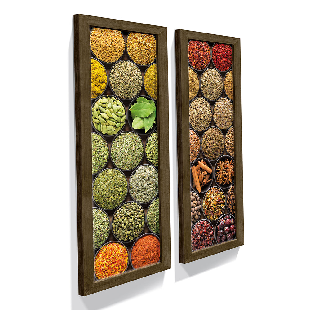 Composição de quadros para cozinha Temperos
