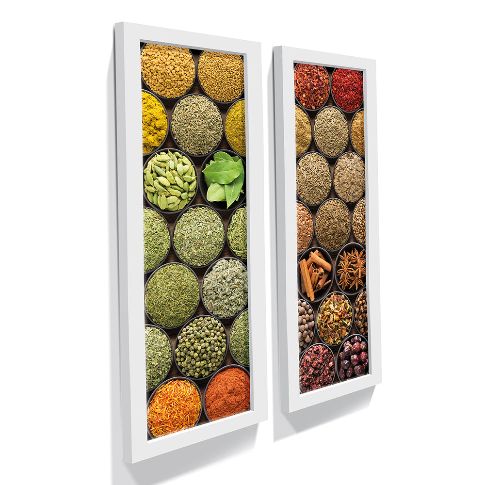 Composição de quadros para cozinha Temperos