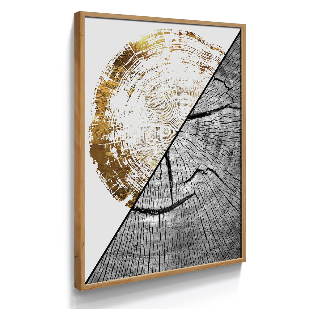 Quadro Abstrato Preto & Dourado
