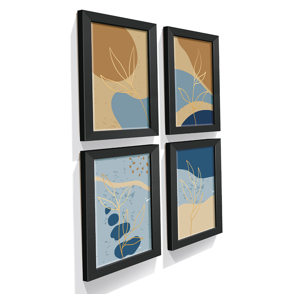 Composição de quadrinhos abstrato Terracota Azul & Marrom