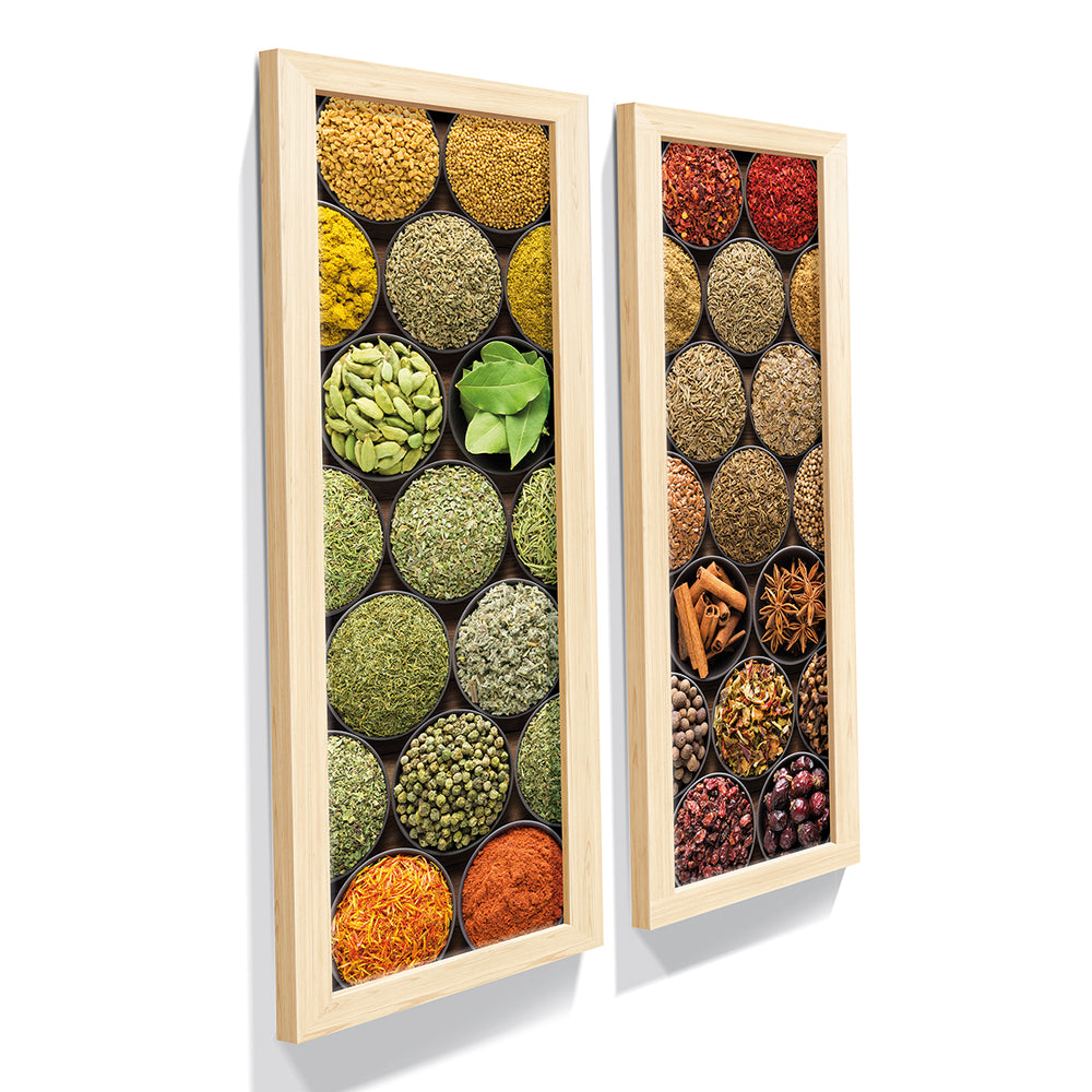 Composição de quadros para cozinha Temperos