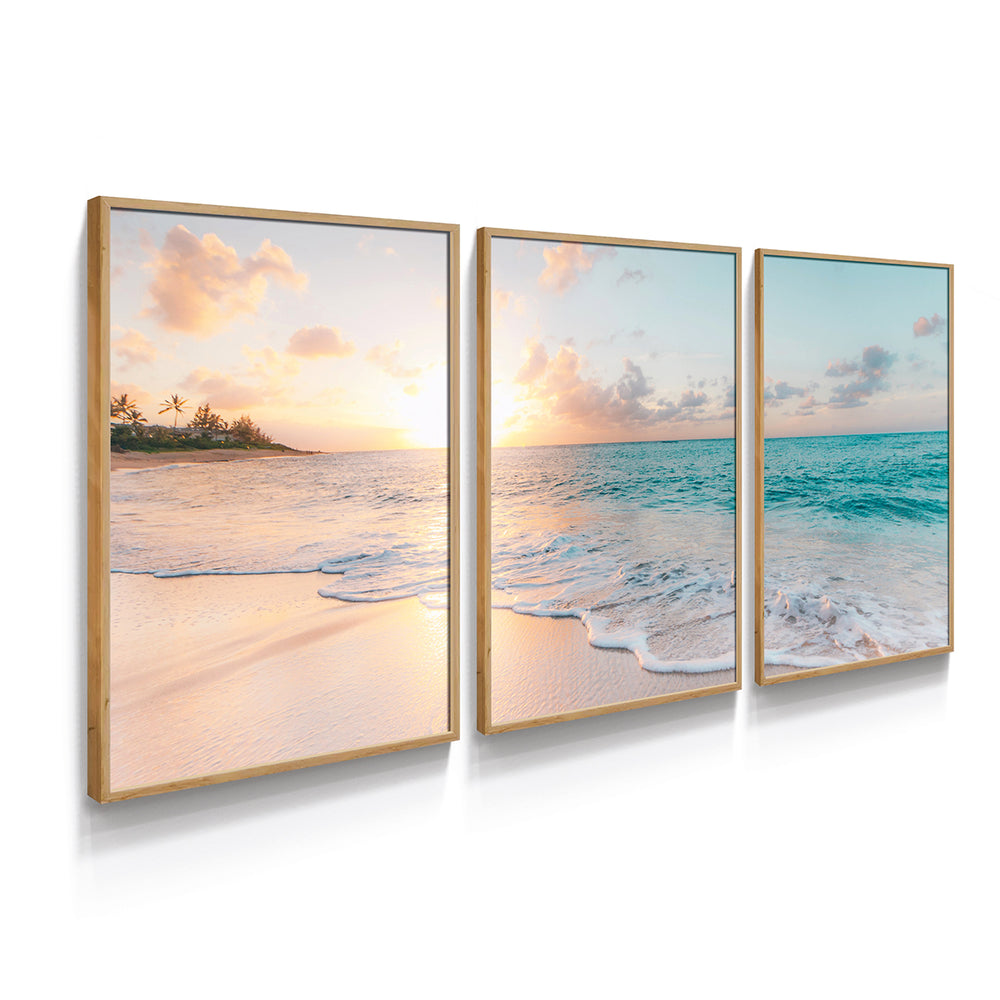 Composição de Quadros trio Pôr do Sol - 60OFF