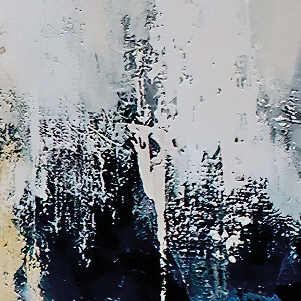 Composição de quadros Abstrato Dourado & Azul Trio - 60OFF