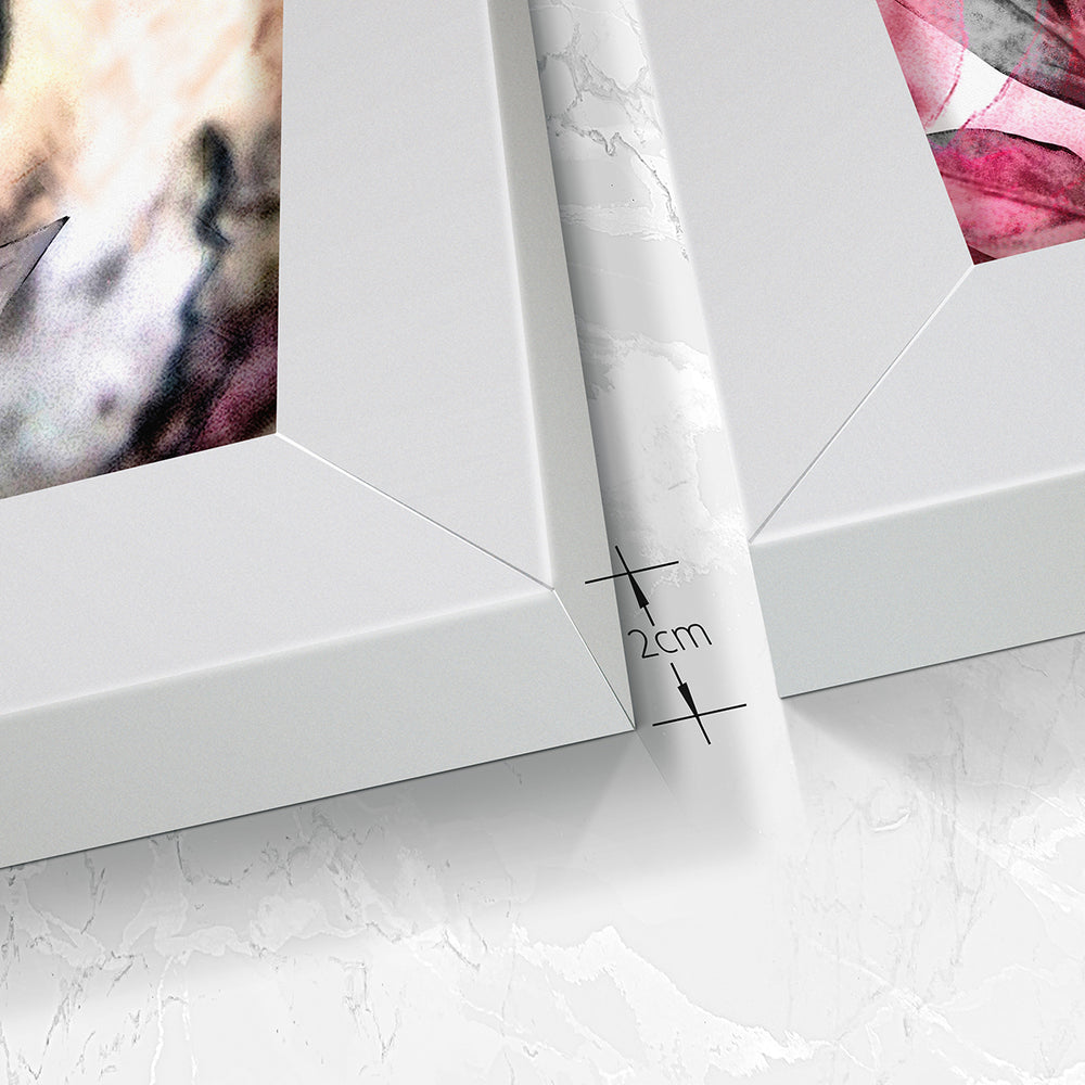 Composição de Quadros Trio de flores rosê - 60OFF