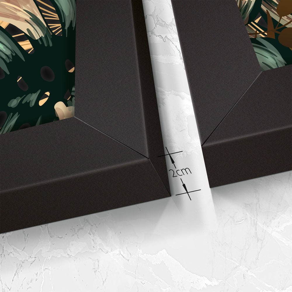 Composição de Quadros Trio Folhagem Dourada & Verde - 60OFF