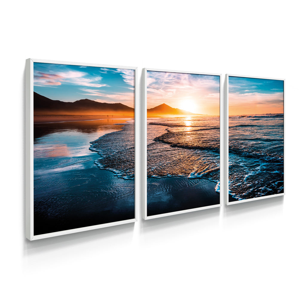 Composição de quadros Pôr do Sol na Praia