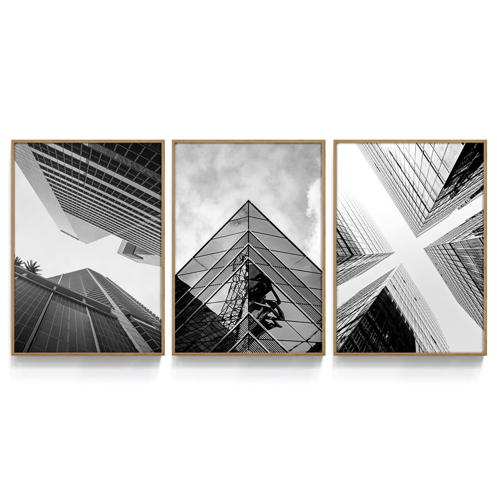 Composição de quadros Abstrato Urban Prédios