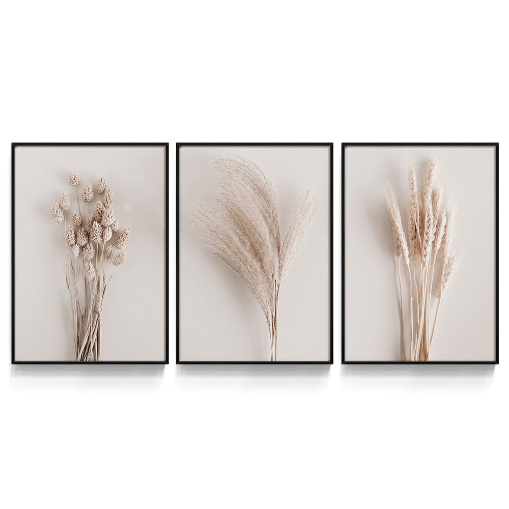 Composição de Quadros Ramos de Trigo - 60OFF