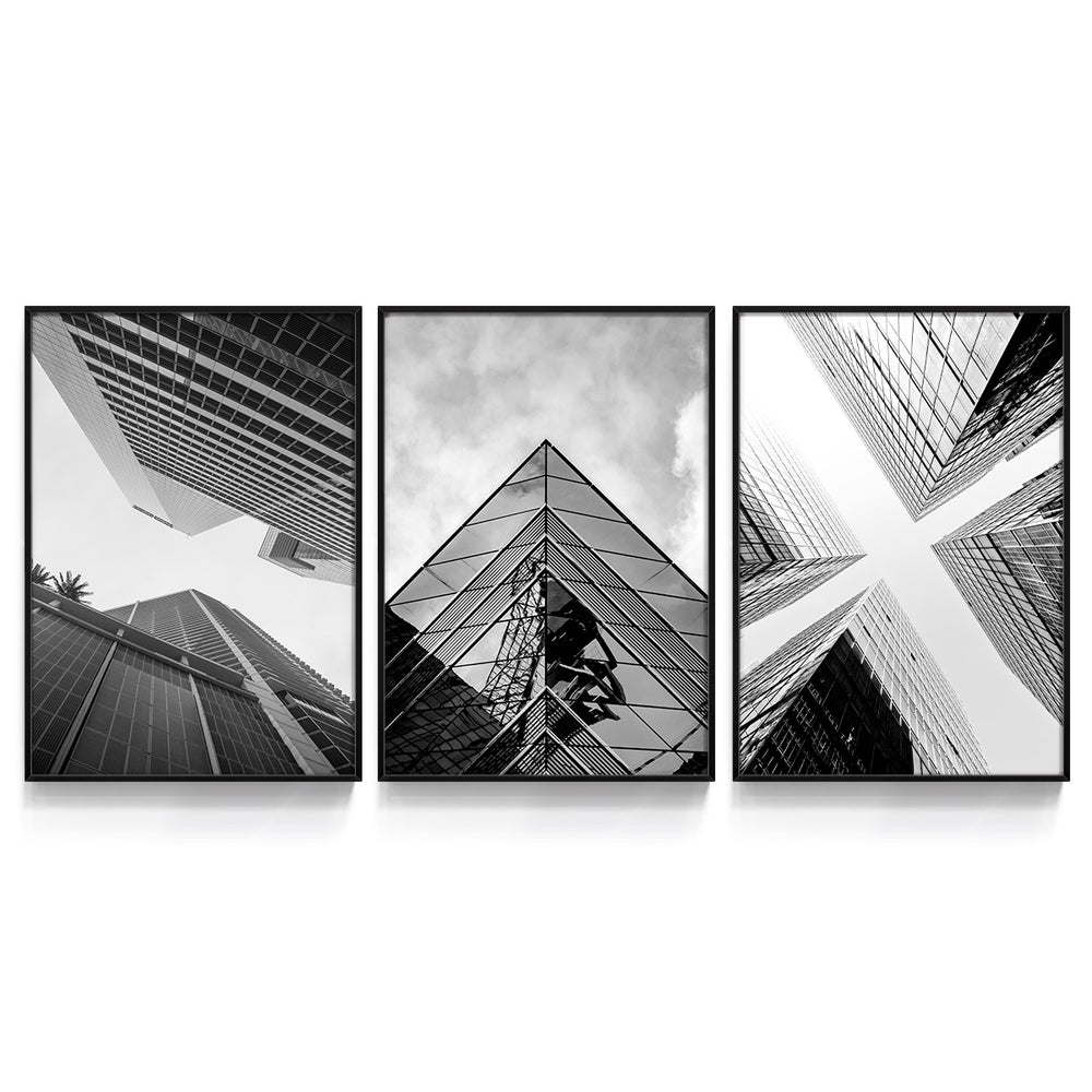 Composição de quadros Abstrato Urban Prédios