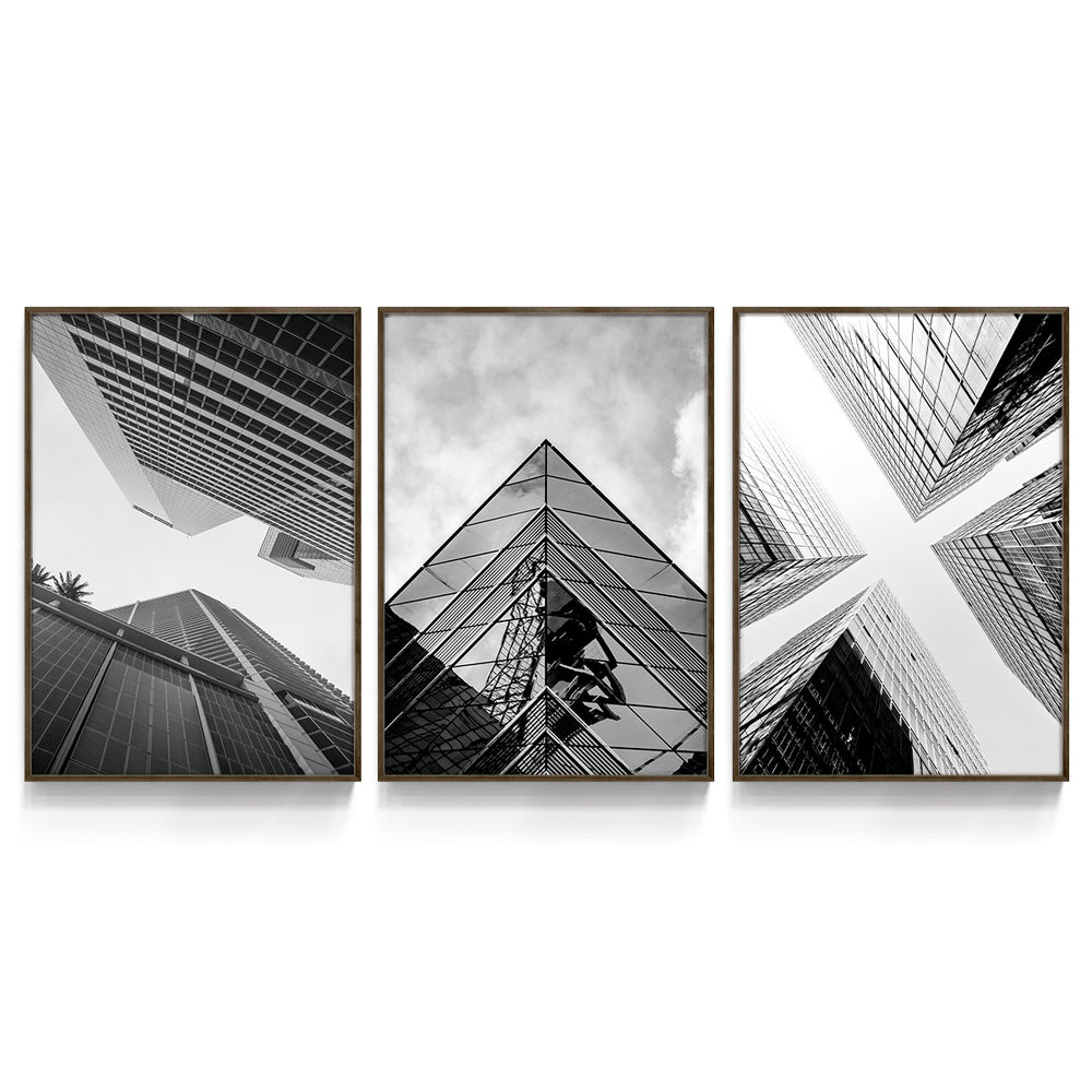 Composição de quadros Abstrato Urban Prédios