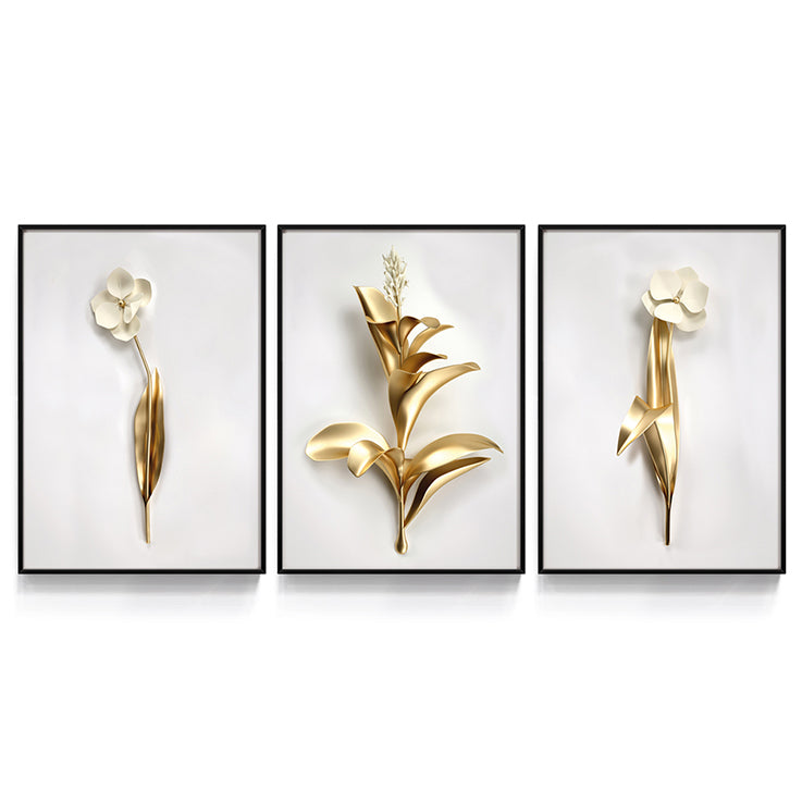 Composição De Quadros Trio De Flores 3D - 60OFF