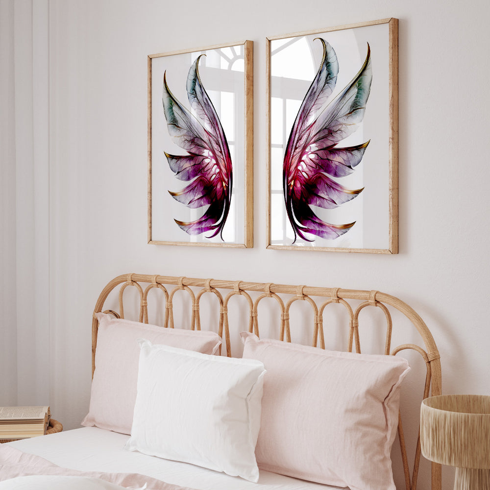 Composição De Quadros Borboleta Mordena Asas Roxo - 60OFF