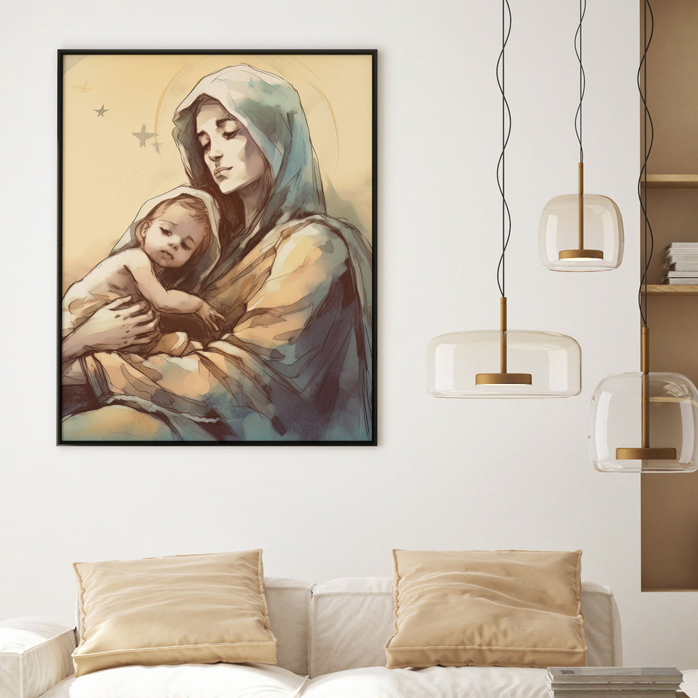 Quadro Individual Relioso O Colo De Santa Maria