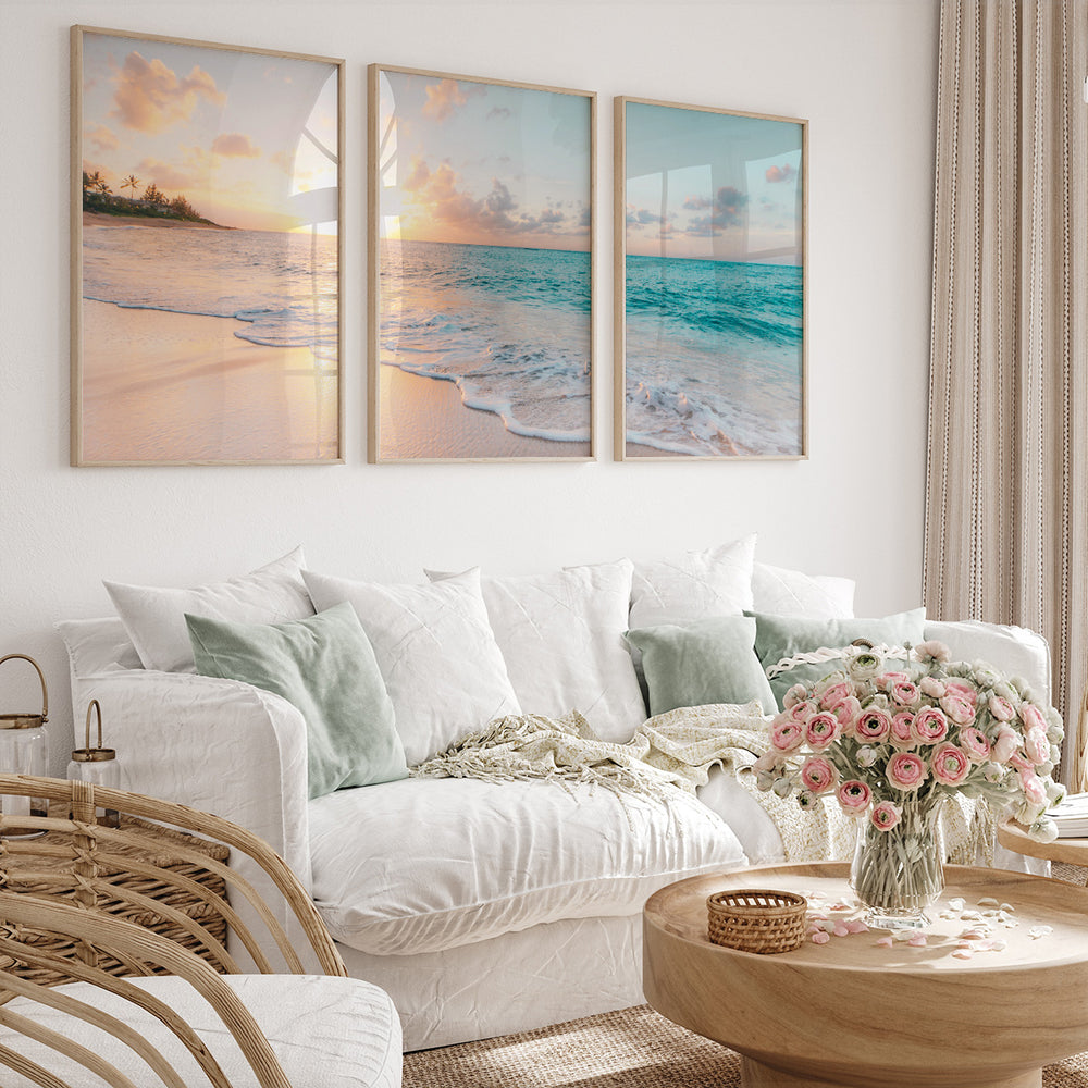 Composição de Quadros trio Pôr do Sol - 60OFF