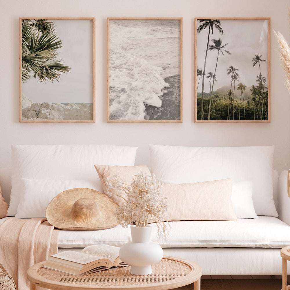 Composição De Quadros Trio Dia Na Praia - 60OFF