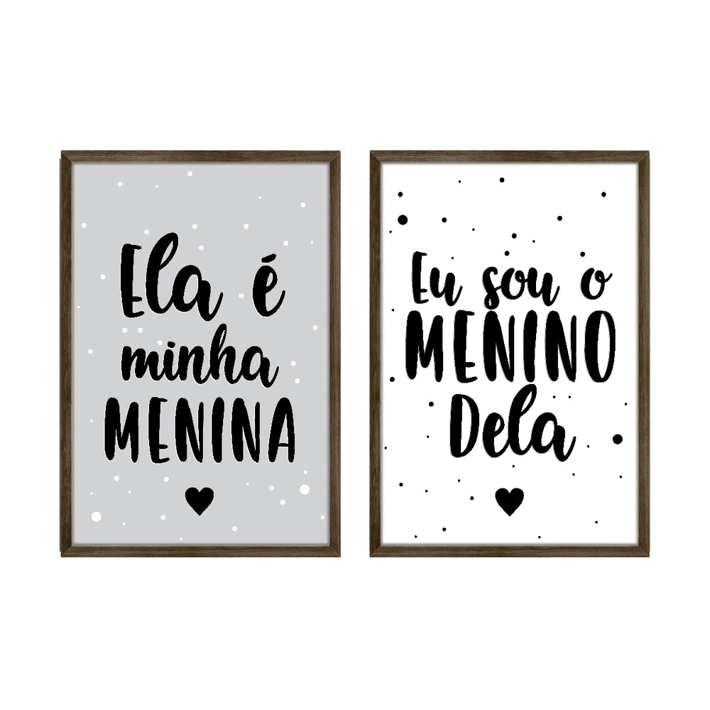 Composição de quadros Ela é Minha Menina