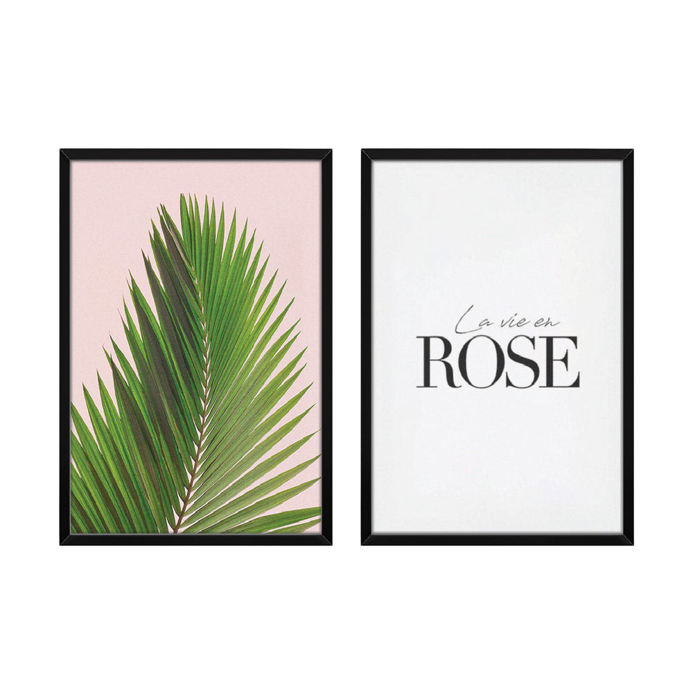 Composição de quadros La vie en Rose