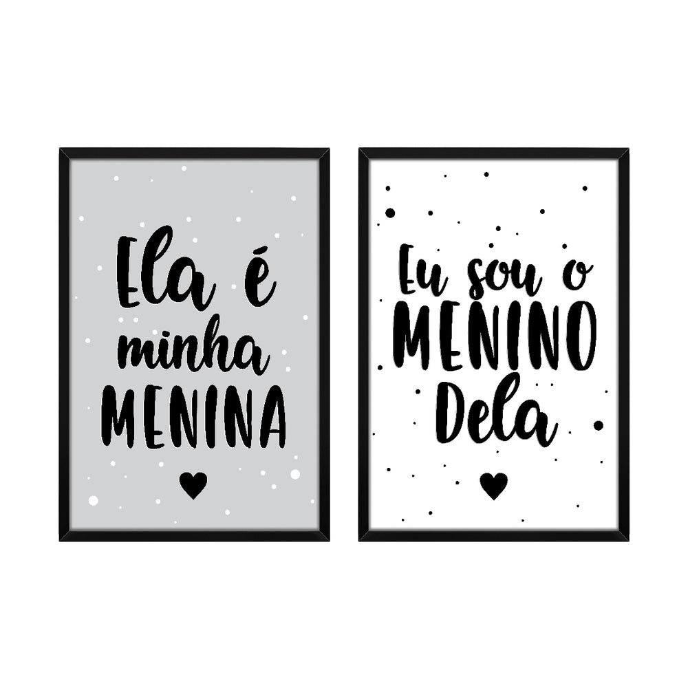 Composição de quadros Ela é Minha Menina