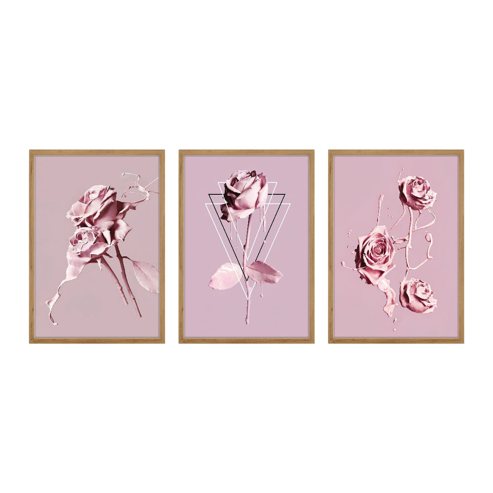 Composição de quadros Purple Roses