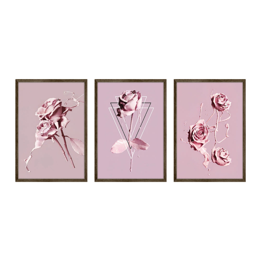 Composição de quadros Purple Roses