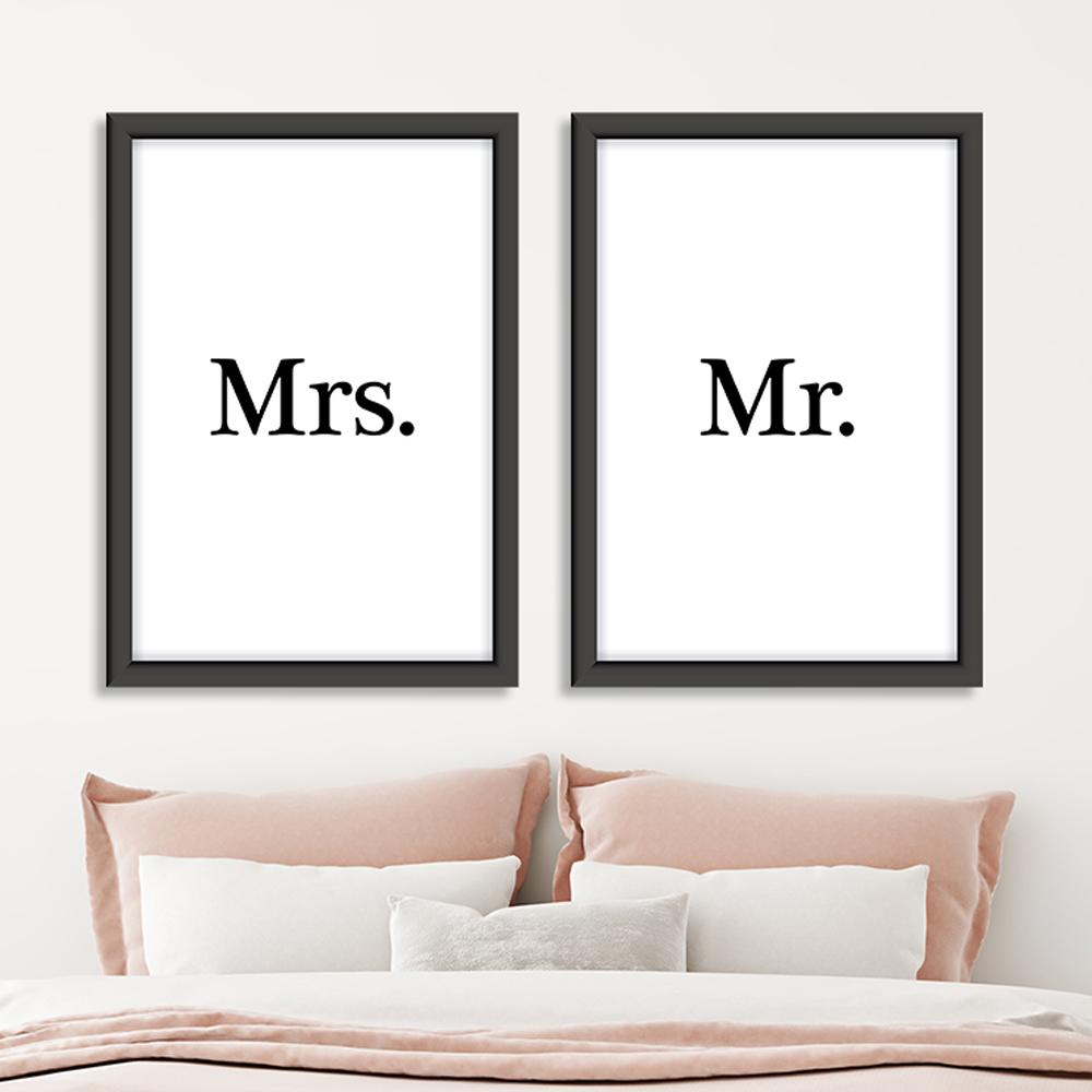 Composição de quadros Mrs. and Mr.