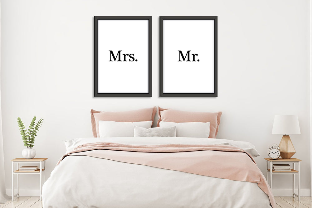 Composição de quadros Mrs. and Mr.