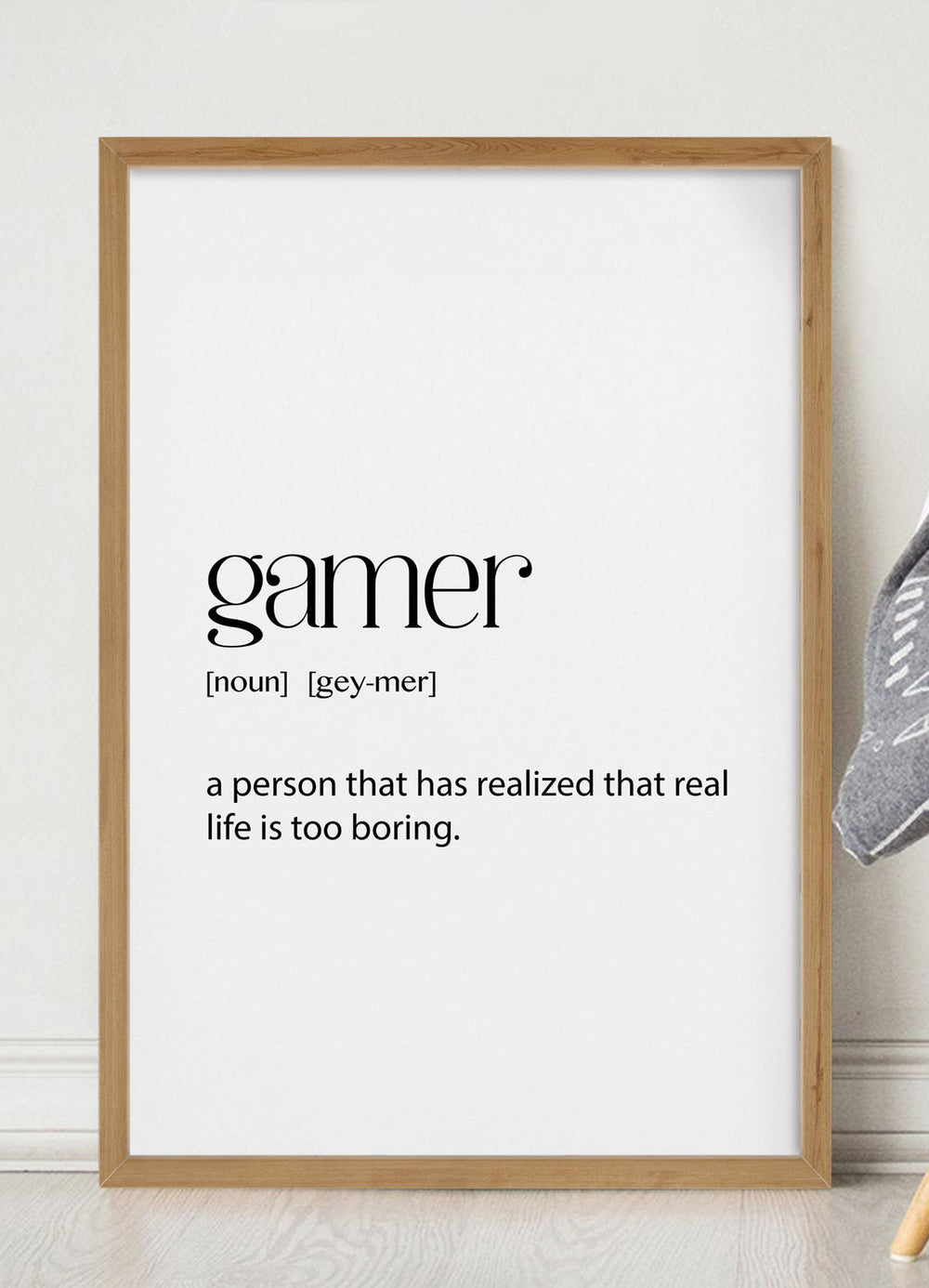 Quadro Definição de Gamer