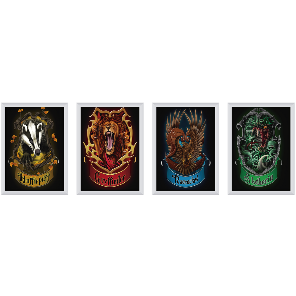 Composição de quadros Casas de Magia de Harry Potter