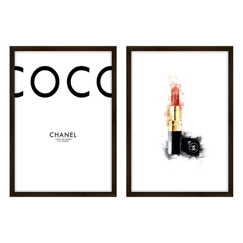 Composição de quadros I'm Fashion - Coco Chanel