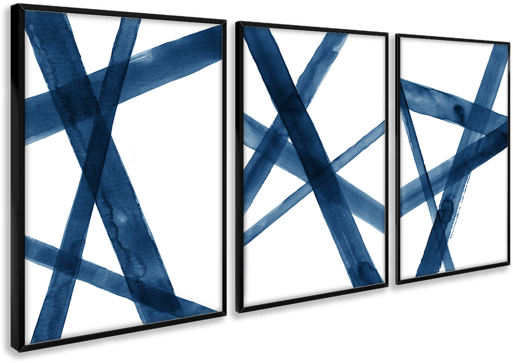 Composição de quadros Blue Bands