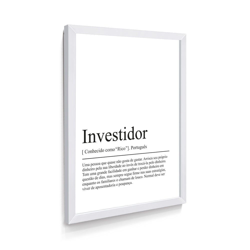 Quadro Significado de Investidor - Dicionário