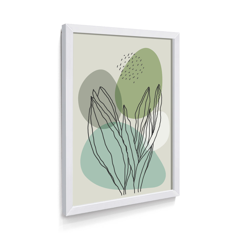 Quadro Traços Botânicos Boho Verde