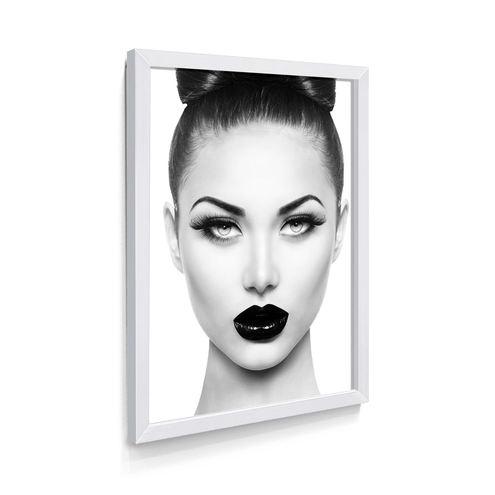 Quadro Mulher de Batom Preto