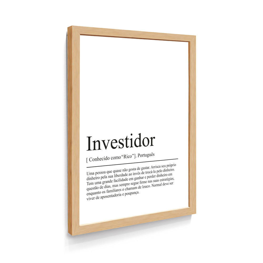 Quadro Significado de Investidor - Dicionário