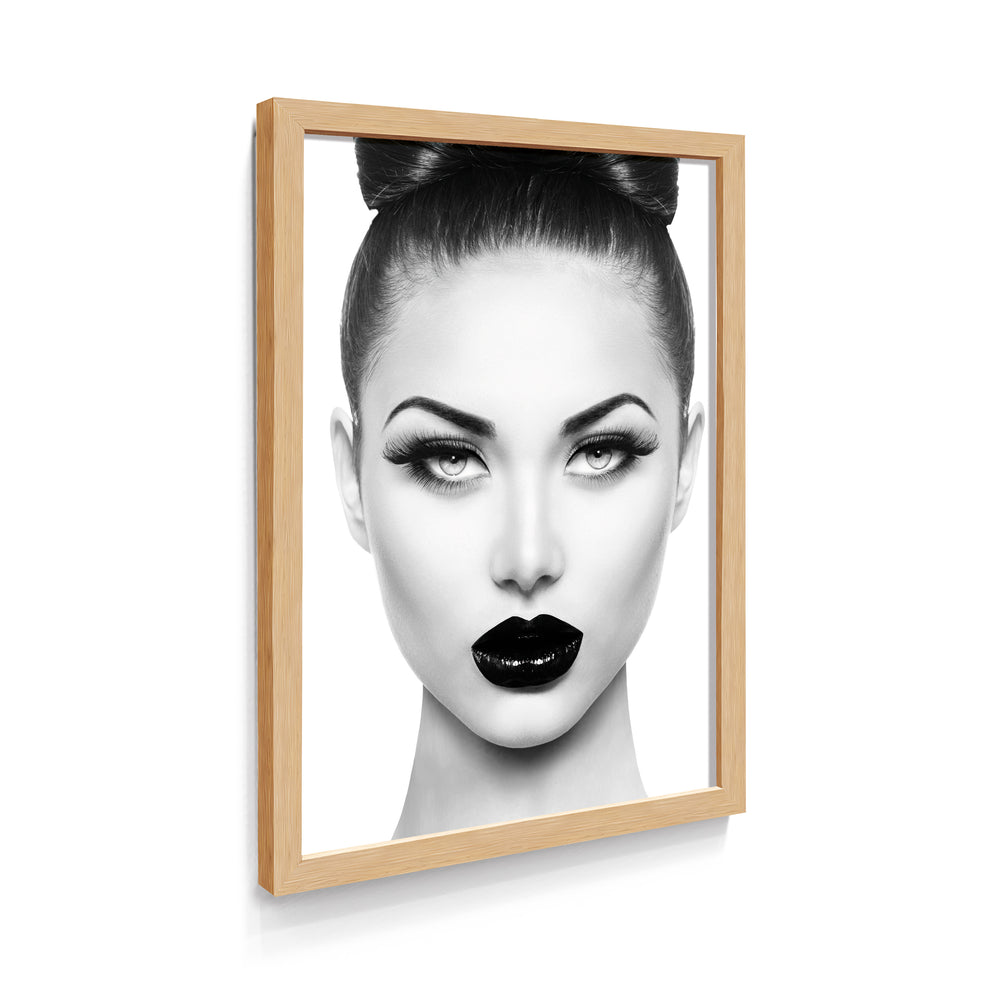 Quadro Mulher de Batom Preto