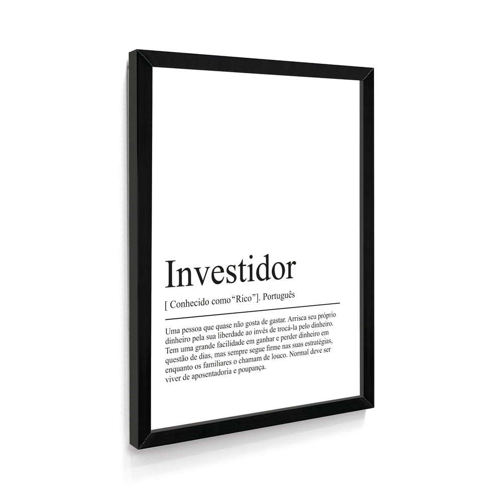 Quadro Significado de Investidor - Dicionário