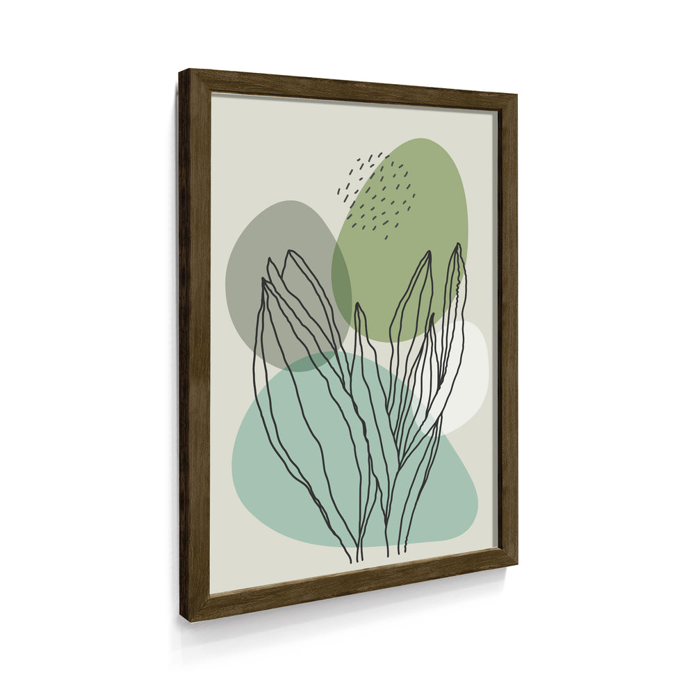 Quadro Traços Botânicos Boho Verde