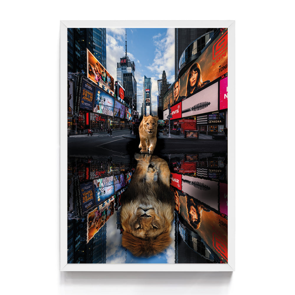 Quadro Urban Leão reflexo Times Square