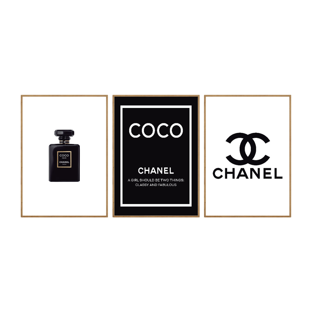 Composição de quadros Coco Chanel Fashion