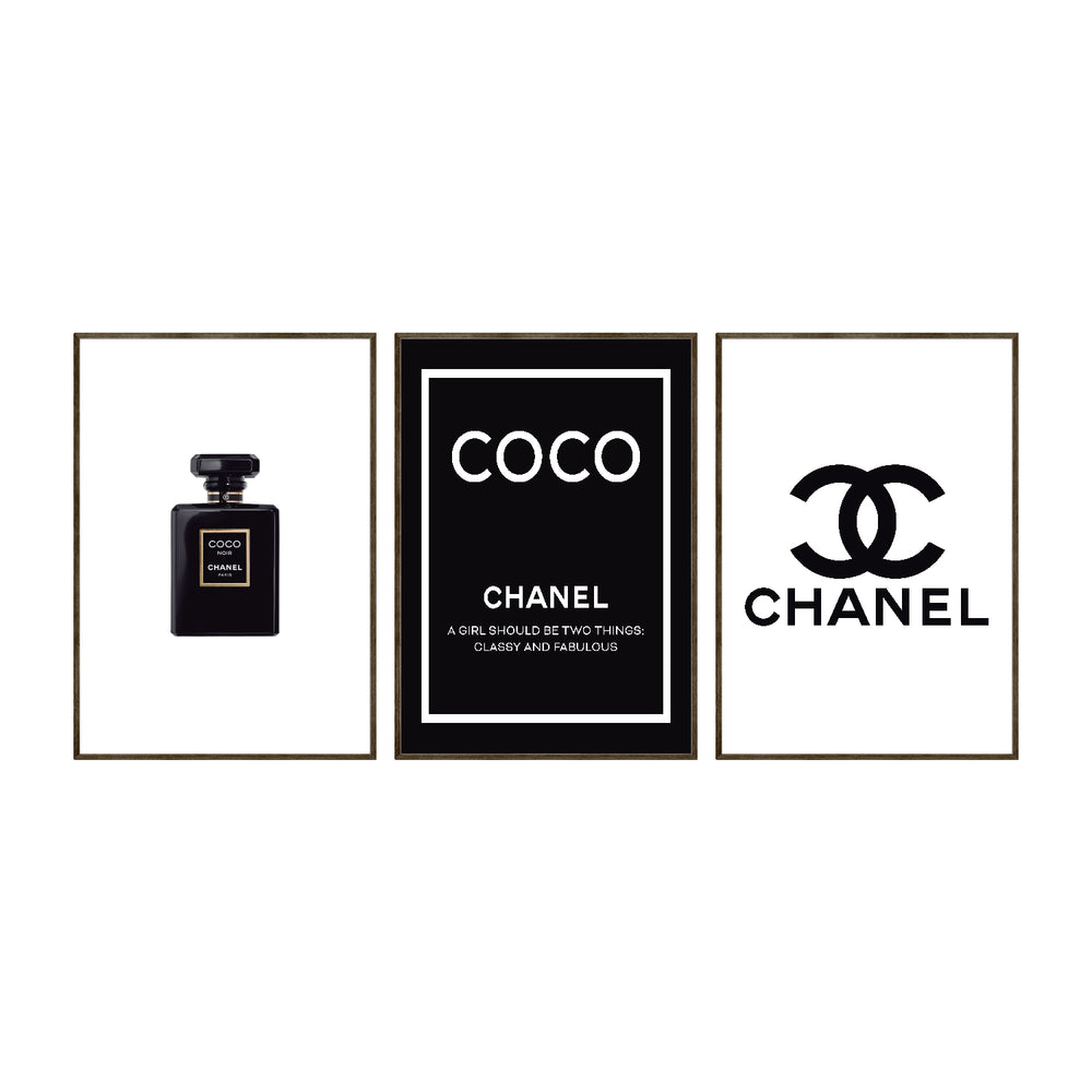 Composição de quadros Coco Chanel Fashion