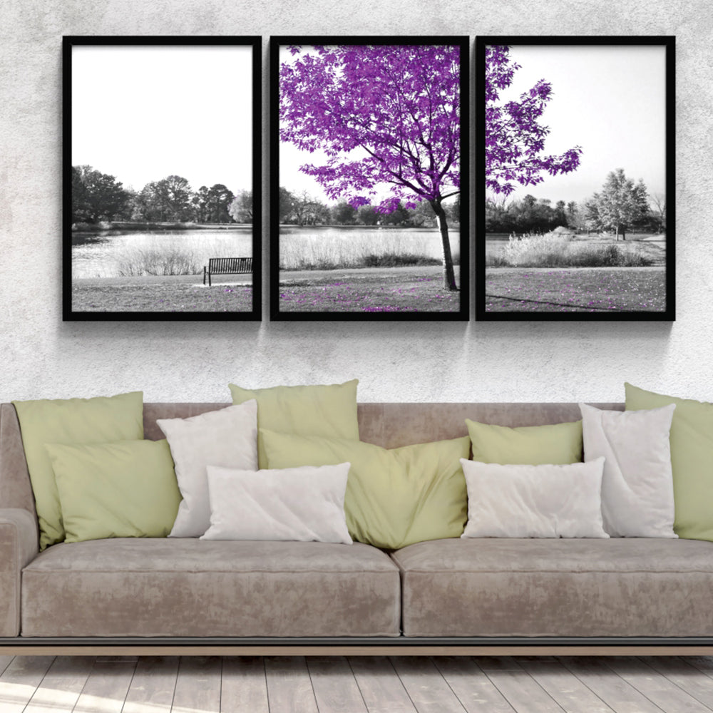 Composição de quadros Ipê Roxo